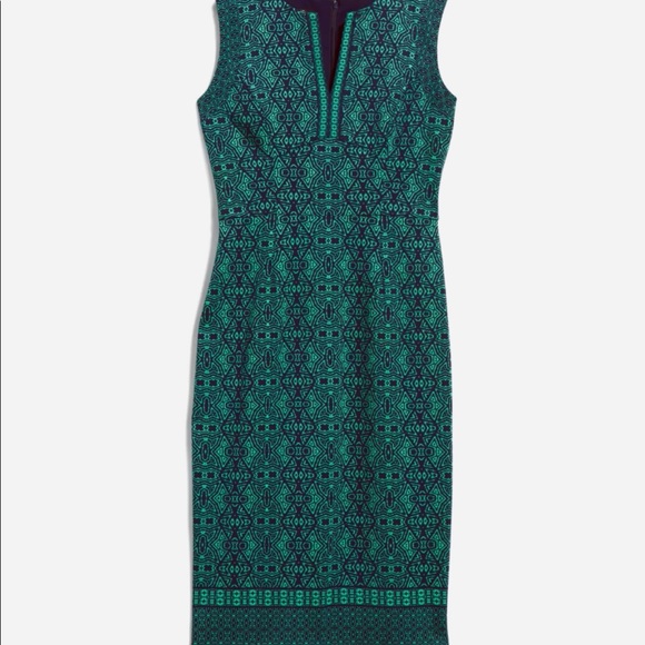 Adorne Tatum Scuba Knit Dress - Size 6 | Color: Blue/Green | Size: 6 | Shawns70's Closet
